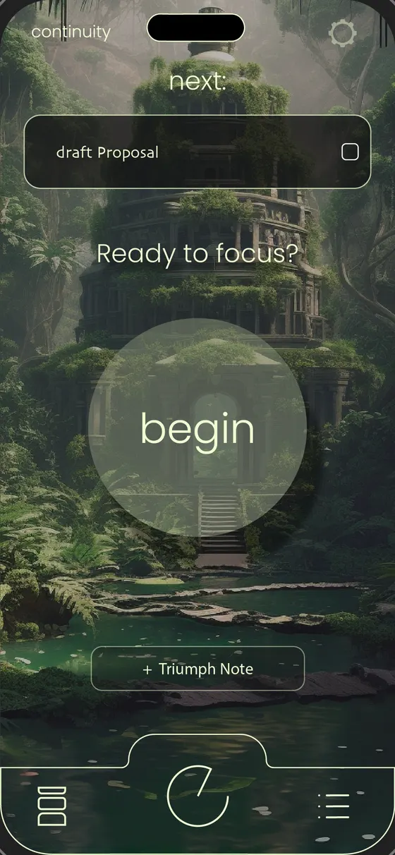 Focus start screen